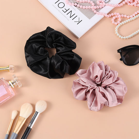 Sister Young Lilu Σατινέ Λάστιχο Μαλλιών Scrunchie Μαύρο