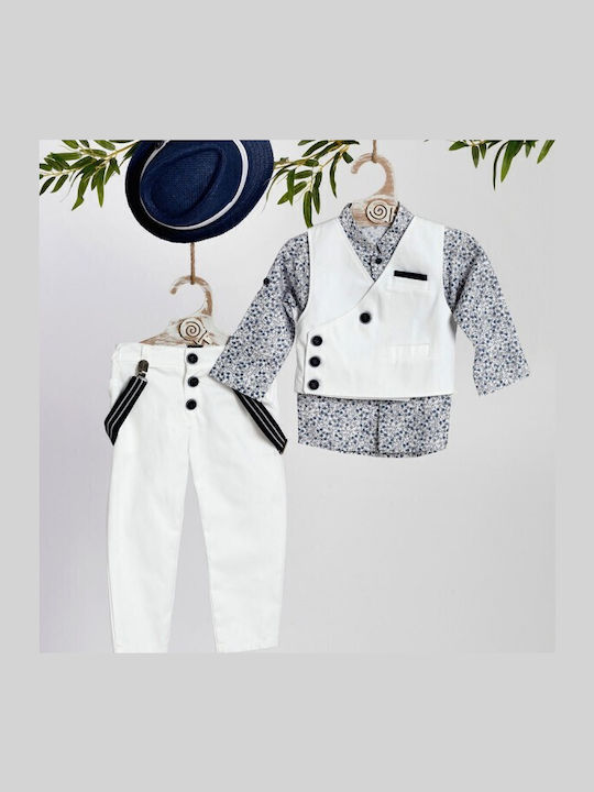 Baptismal Suit Boy White Kd-2411 Lollipop Bls-24-kd-2411
