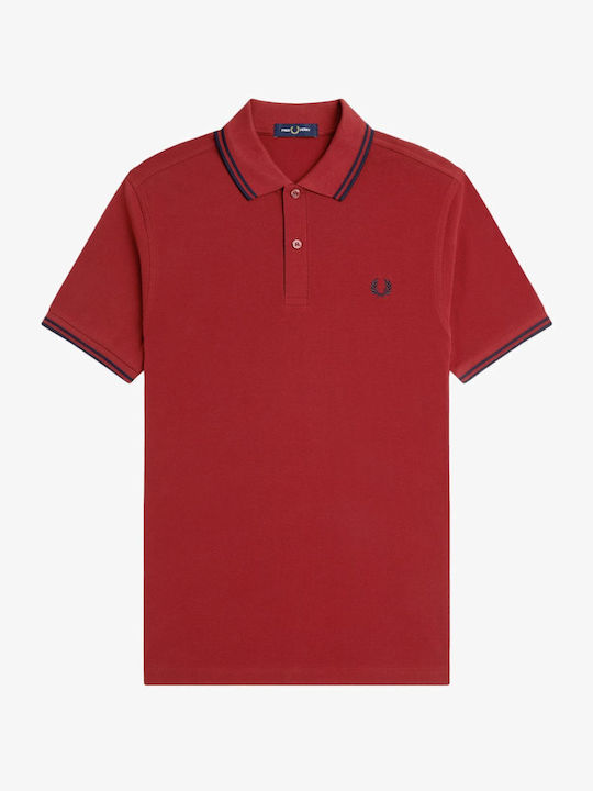 Polo Herrenbluse Kurzarm Rote