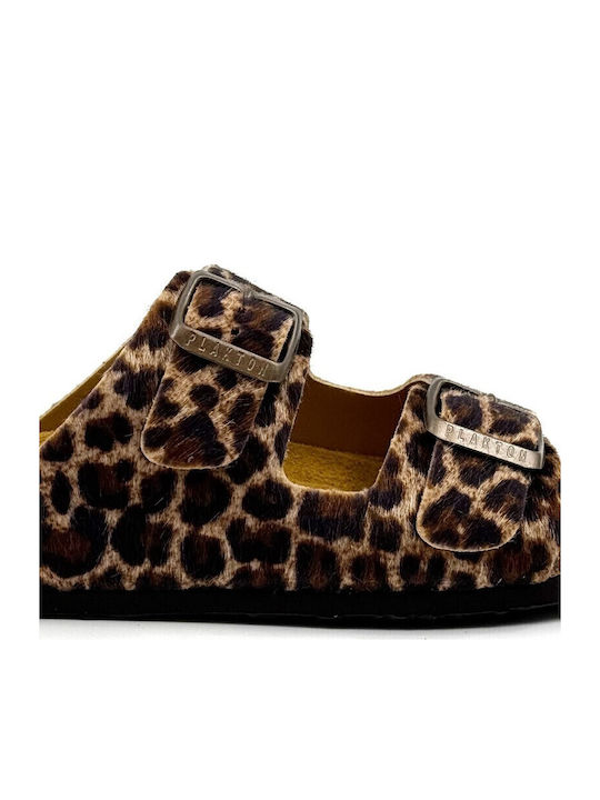 Flache Sandalen für Damen Leopardo