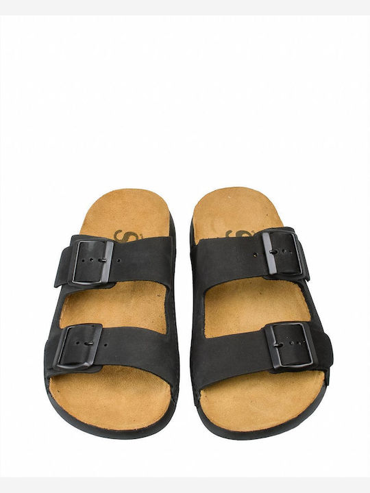 Flache Sandalen für Damen in Schwarz Farbe