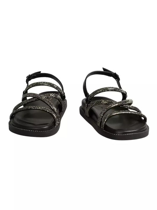 Flache Sandalen für Damen Anatomisch in Schwarz Farbe