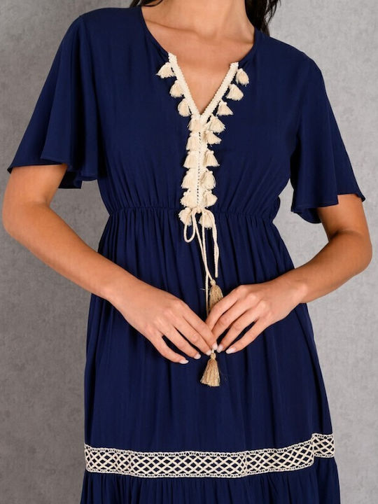 Summer Midi Dress Blue