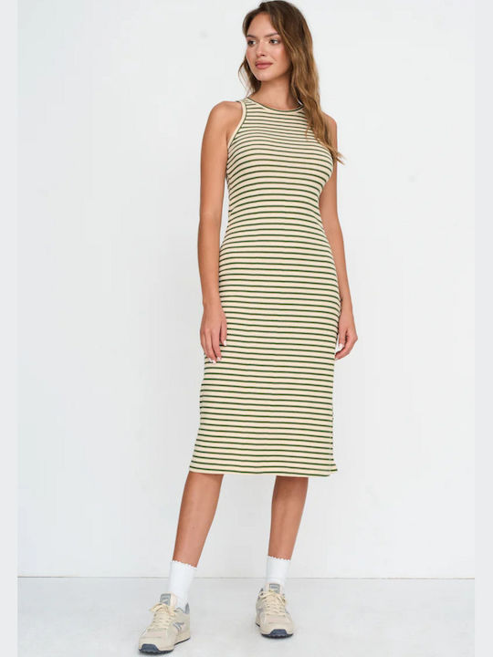 Sommer Midi Damenkleid Grün