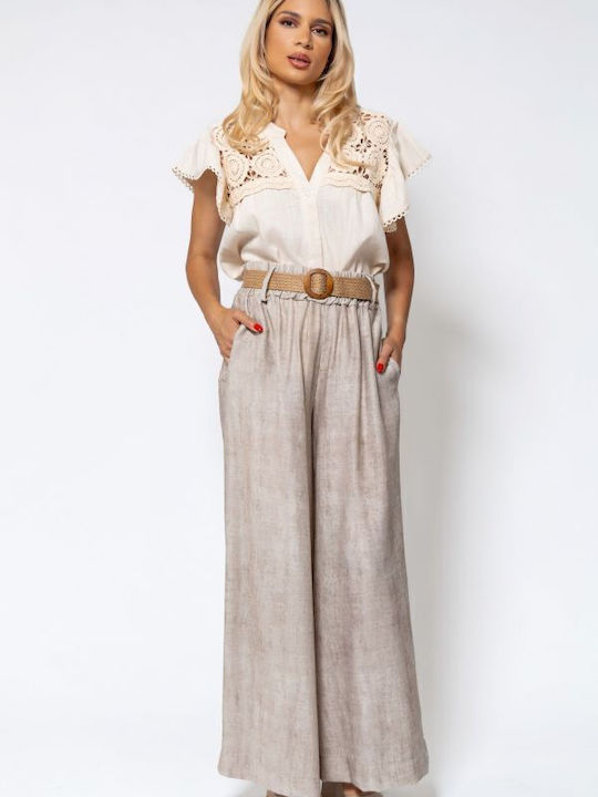 Femei Din material textil Pantaloni Beige