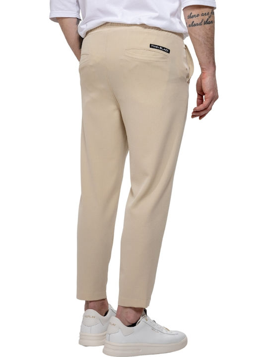 Hose in Lockere Passform Beige