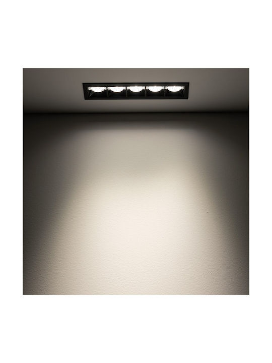 Nowodvorski Rechteckig Einbau Spot mit integriertem LED und Natürliches Weißes Licht Schwarz 19.5x4.5cm. 1Stück