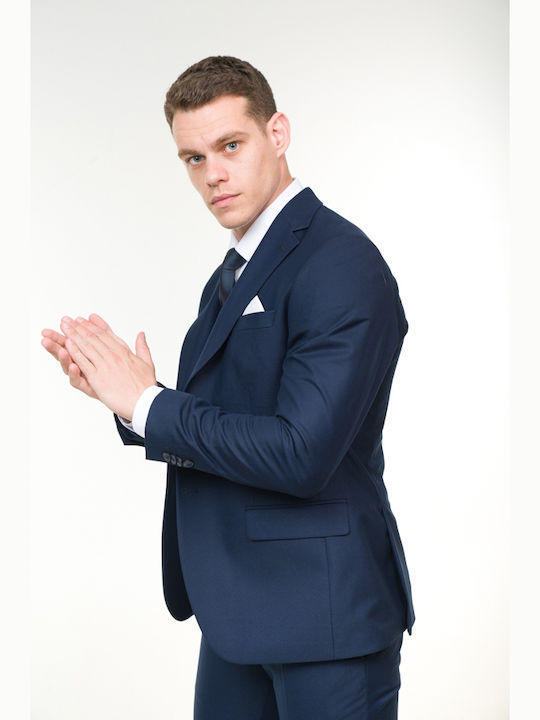 Men's Suit with Vest Blue-black