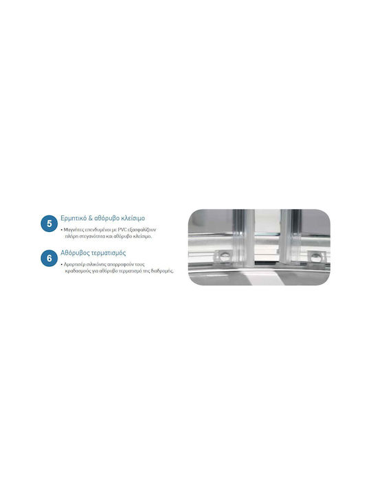 Panou Lateral Fix 80 Cm Pentru Ușă Duș Profil Cromat Sticlă Transparentă 6 Mm Înălțime 185 Cm Devon Primus Plus Side Panel Spbi80t-100