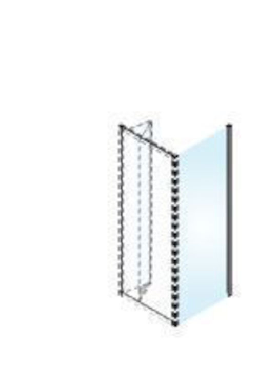 Panou Lateral Fix 80 Cm Pentru Ușă Duș Profil Cromat Sticlă Transparentă 6 Mm Înălțime 185 Cm Devon Primus Plus Side Panel Spbi80t-100