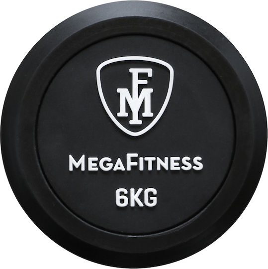 MegaFitness Βαράκι Στρογγυλό Λαστιχένιο 1 x 6kg