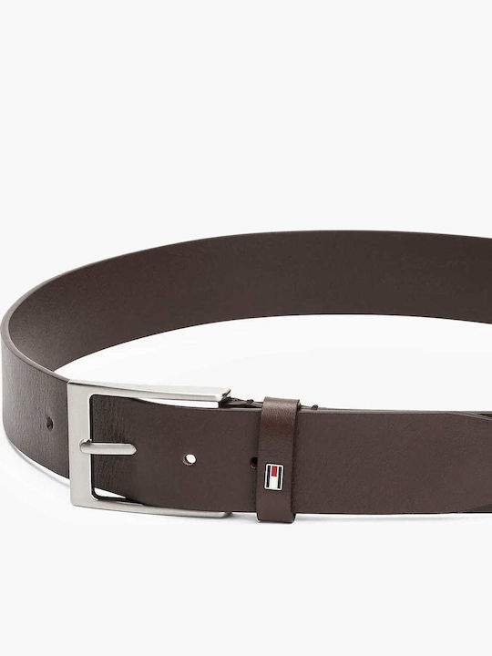 Layton Men's Belt Leather Knitted Brown