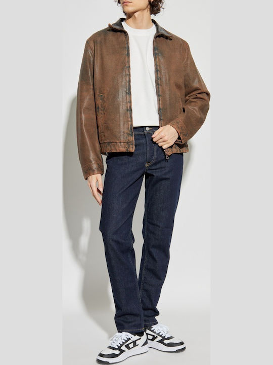 Men's Jeans Pants with Regular Tapered Fit Dark Blue