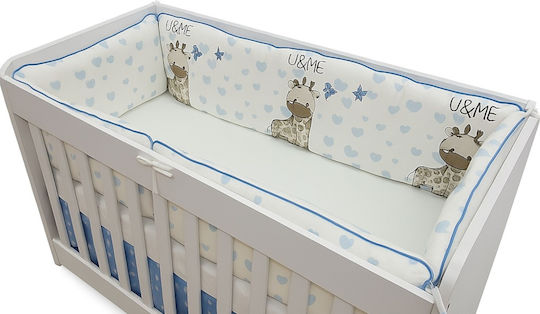 Beboulino Crib Bumpers Classic Inside U&Me Blue 70x140cm