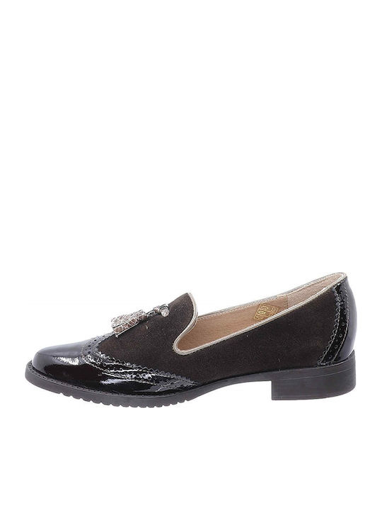 Δερμάτινα Γυναικεία Loafers σε Καφέ Χρώμα