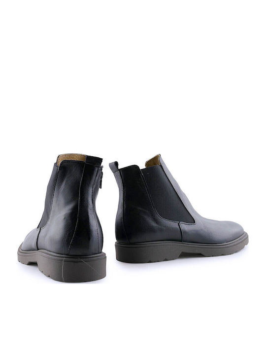 Leder Schwarz Chelsea Stiefeletten