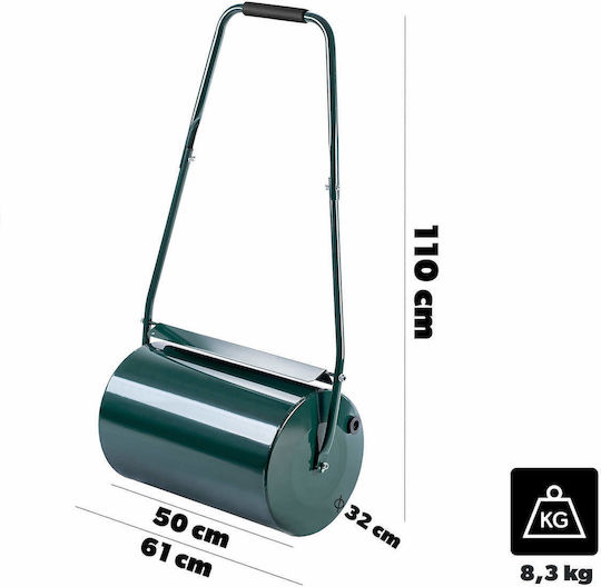 Kadax Garden Lawn Roller 50 Cm 40 L Metal Green