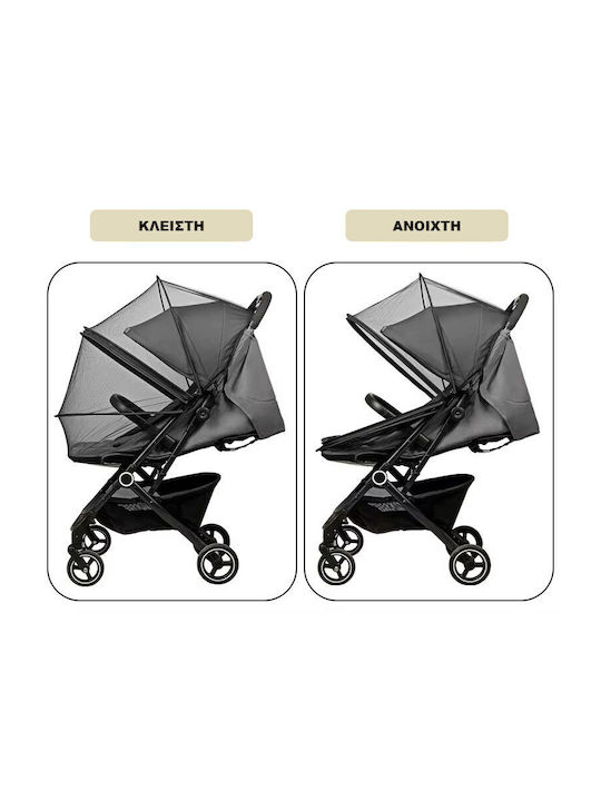 Loomy Mosquito Net for Stroller Tulle LM-20210 with Elastic Black