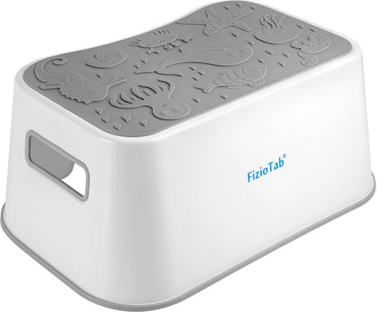 Fiziotab Ocean Booster Seat Mit Rutschfeste Oberfläche Griffe Kinder Tritthocker Für Waschbecken Badezimmer Küche Grau