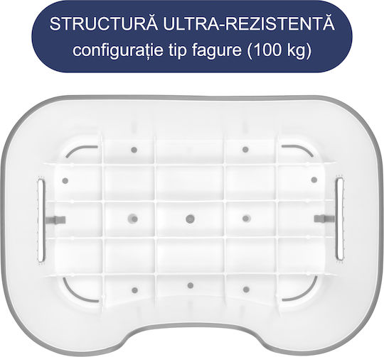 Fiziotab Ocean Booster Seat Mit Rutschfeste Oberfläche Griffe Kinder Tritthocker Für Waschbecken Badezimmer Küche Grau