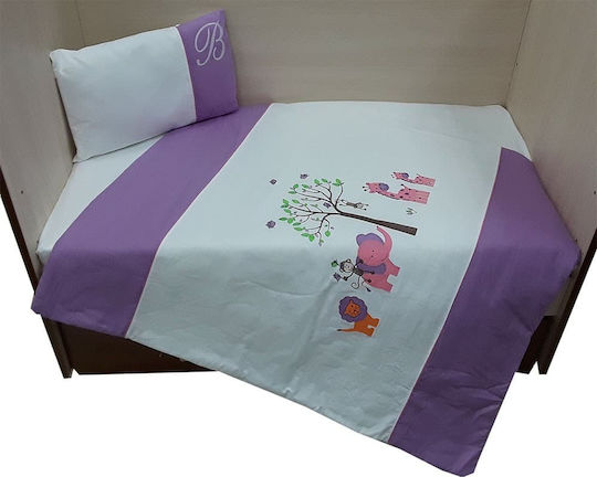 Beboulino Set Pentru Patut Jungle Violet 4buc piese