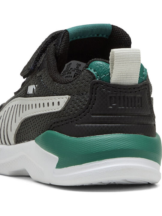 X-ray 3 Lt Ac Kids Sports Shoes Running with Hoop & Loop Closure Black
