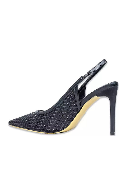 Heels with Strap Black 8976-Black