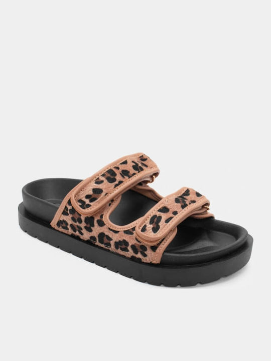 Women's Flat Sandals Flatforms Animal Print