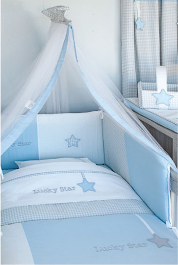 Baby Oliver Baby Bettwäsche-Set Für Krippe Blau 3 Stück