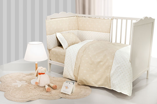 Guy Laroche Baby Crib Bedding Set Heaven 3pcs Beige