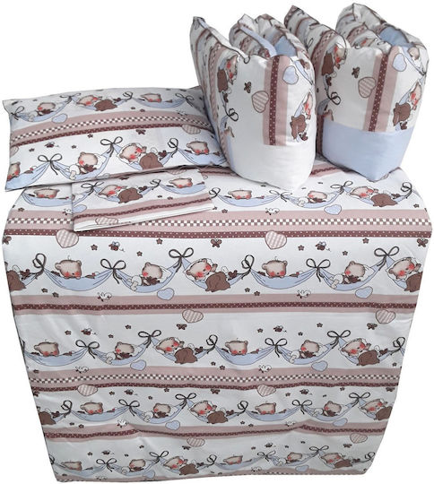 Beboulino Baby Cradle Bedding Set 6pcs Multicolour