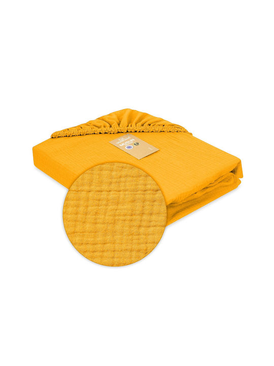 Matex Бебешки Чаршаф За Количка Памук Оранжев 60x120бр