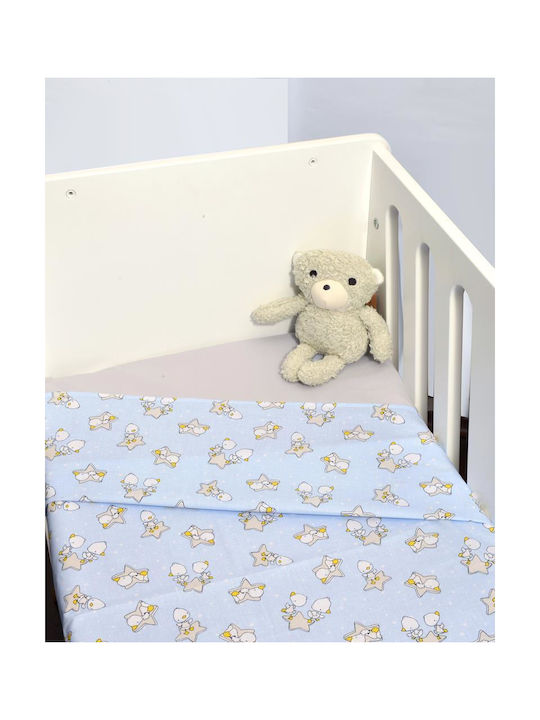Baby Oliver Baby Sheets Set Cradle Cotton Multicolored 80x100cm 2pcs