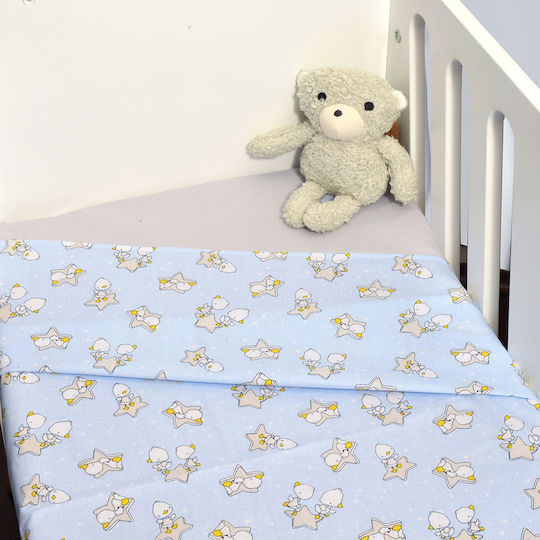 Baby Oliver Σετ Βρεφικά Σεντόνια Λίκνου Βαμβακερά Πολύχρωμα 80x100εκ. 2τμχ
