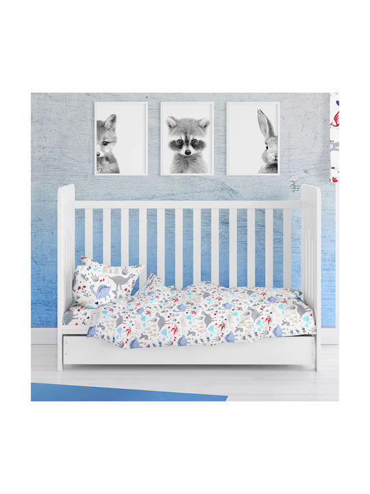 Dimcol Baby Bettlaken Dino 120x160cm