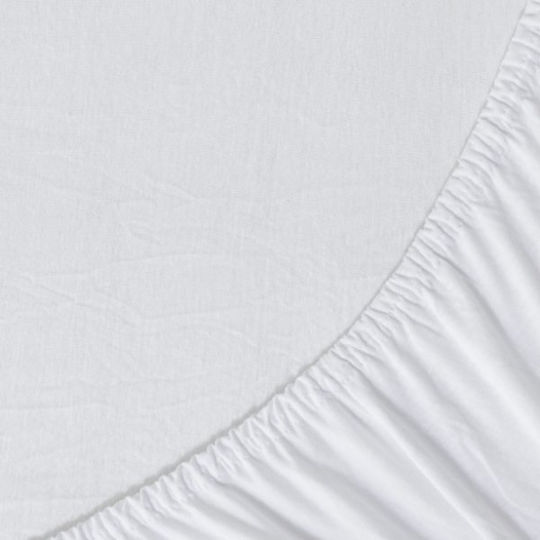 Nima Baby Sheet Crib Cotton Fitted White 70x140cm