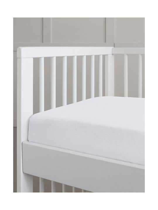 Nima Baby Sheet Crib Cotton Fitted White 70x140cm