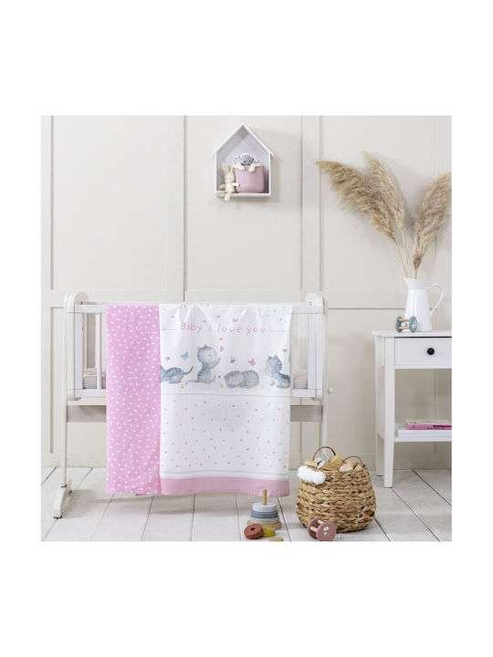 Nima Love Baby Sheets Set Cradle Cotton Pink 70x110cm 2pcs