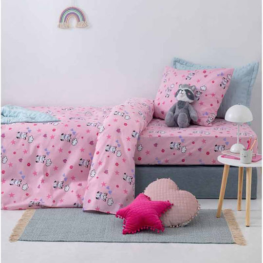 Palamaiki My Kingdom Baby Sheets Set Crib Cotton Fitted Pink 130x170cm 3pcs