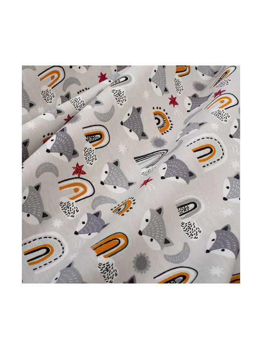 Dimcol Bebe Fox Бебешки Чаршаф За Количка Памук с ластик Сив 70x140бр
