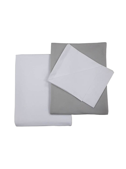 Beboulino Baby Sheets Set Grey / White