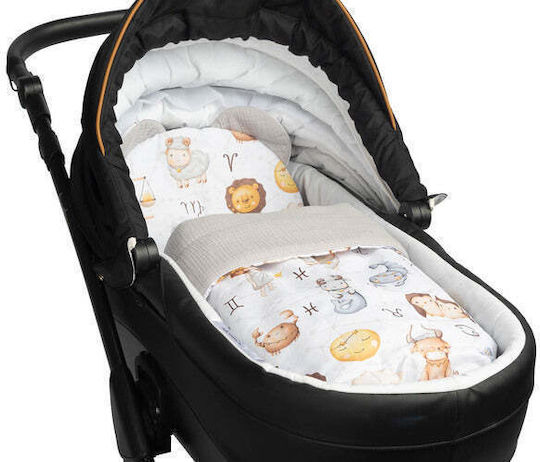 Sensillo Kinderwagen-Bettwäsche-Set Kinderwagen Gray