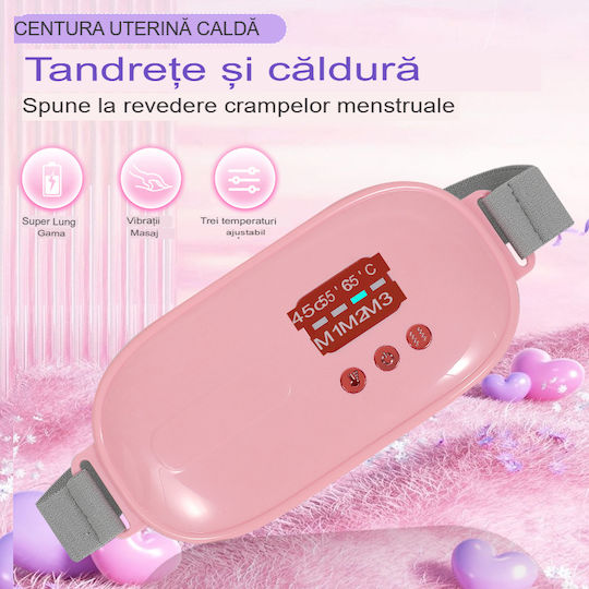 Centură de masaj pentru talie & spate cu Vibrație și funcție de încălzire Roz