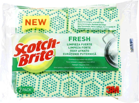 Scotch Brite Fresh Σετ Σφουγγάρια Πιάτων Πράσινα 2τμχ