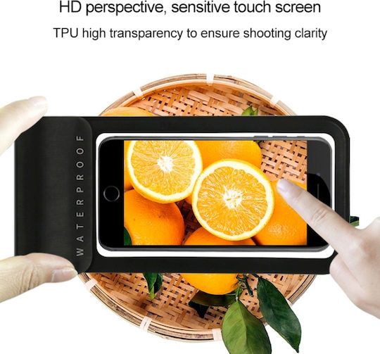 Waterproof Mobile Phone Bag Touch Screen Outdoor Swimming Diving Mobile Phones 5.1 To 6 Inches Pink Red