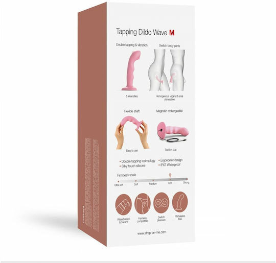 Strap On Me Dildo με Βεντούζα Ροζ 15cm