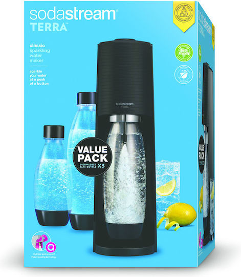 Sodastream Terra Σετ Παρασκευής Σόδας 5τμχ Μαύρο
