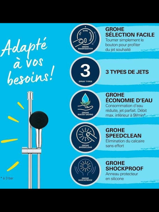 Grohe Vitalio Start Coloană de duș fără Baterie Argintiu