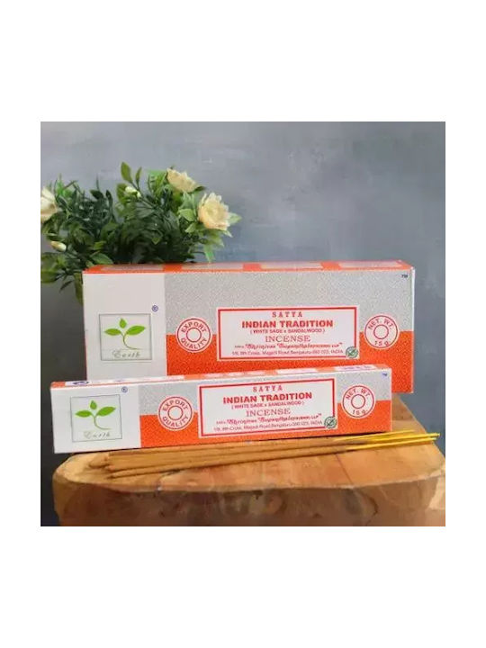 Earth Satya Indian Tradition Incense Sticks Φασκόμηλο & Σανταλόξυλο