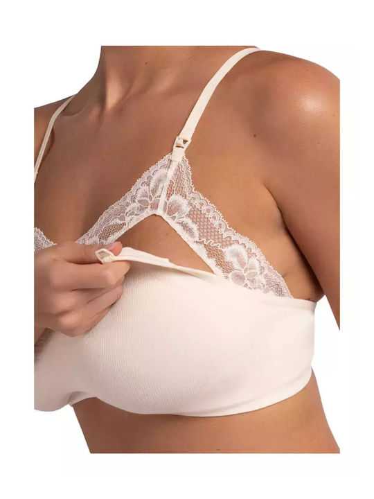 Dorina Maternity & Nursing Bra with Clips Ivory